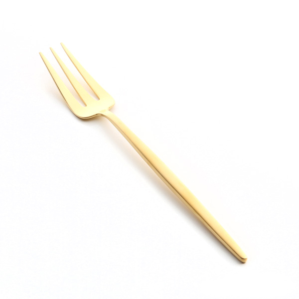 cutipol-moon-matte-gold-pastry-fork